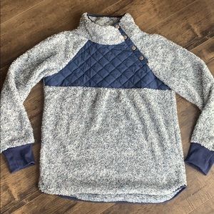 Asymmetrical Snap-Up Fleece, size medium